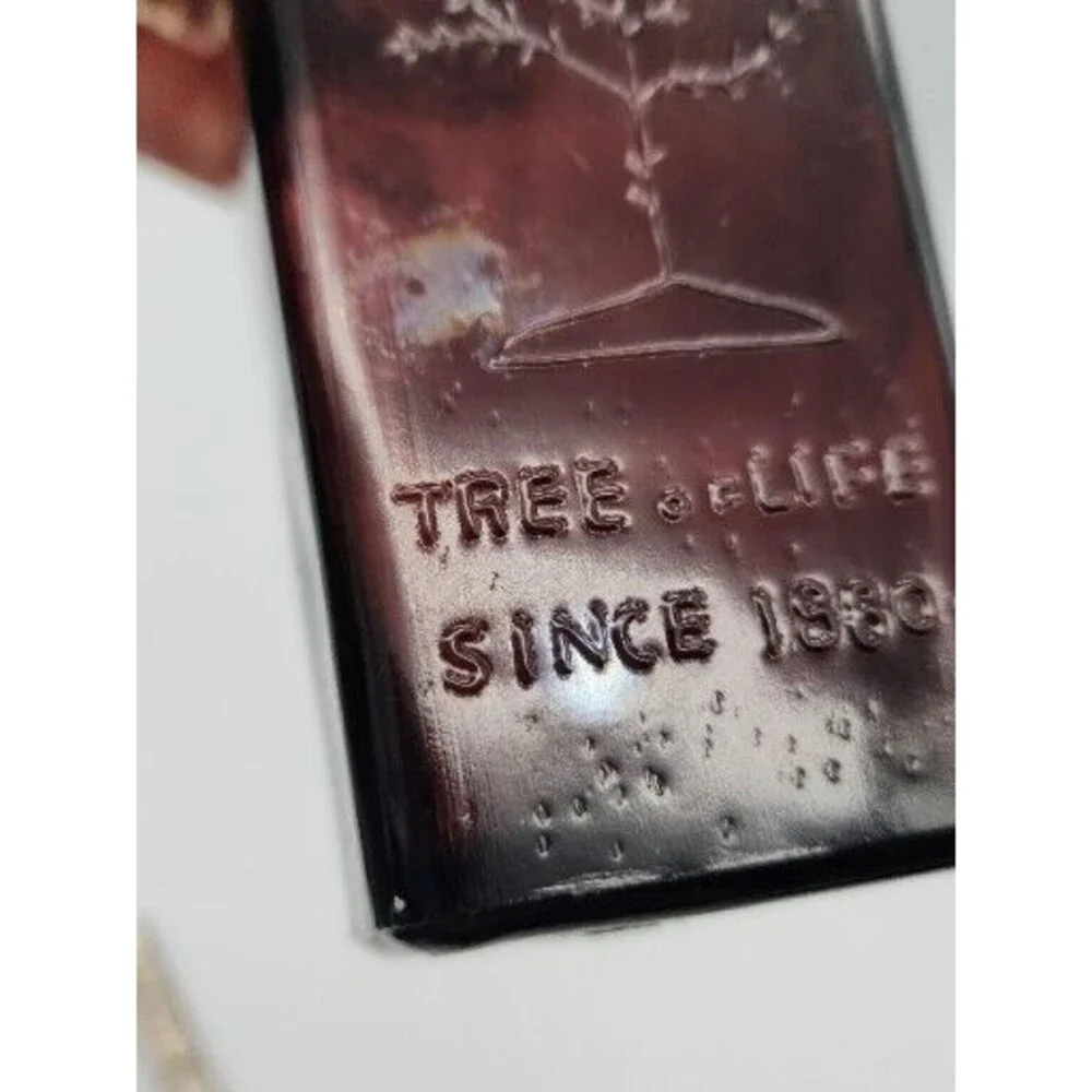 Vtg Straub Hullers Elixir Tree of Life Health Purple Amethyst Glass 8